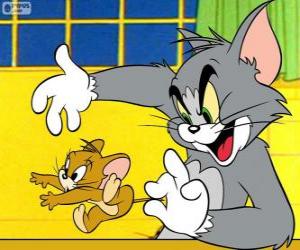 пазл Tom cat захватить Джерри мыши